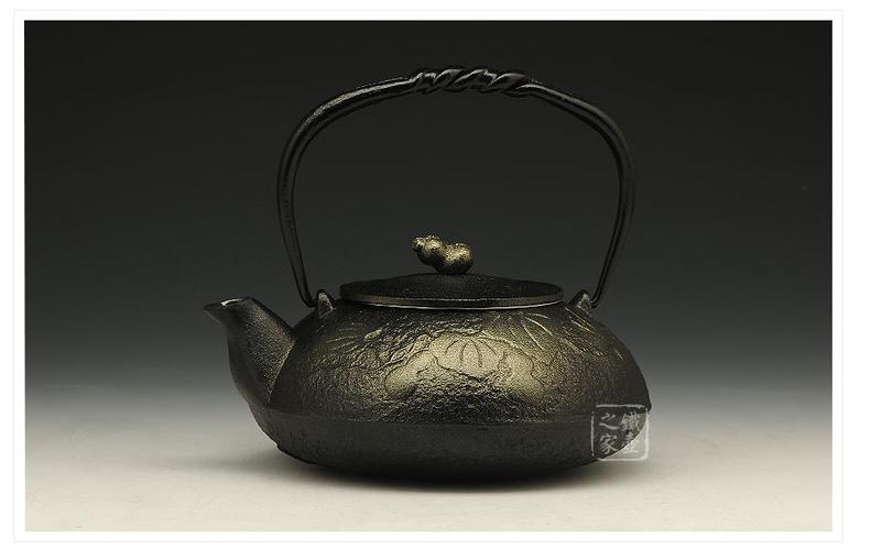 南部鐵器八寶葫蘆急須鐵茶壺藍(lán)